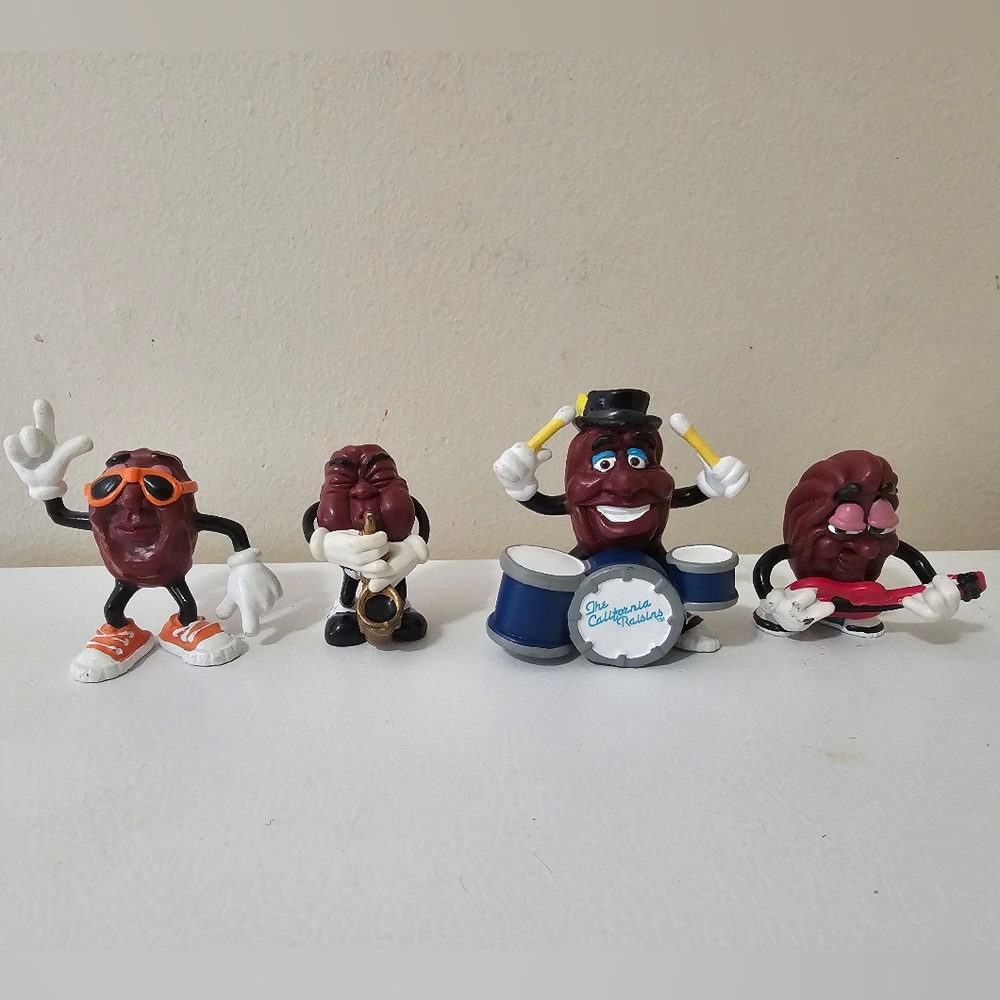 Vintage 1988 California Raisins PVC Figures Set Of 4 Applause